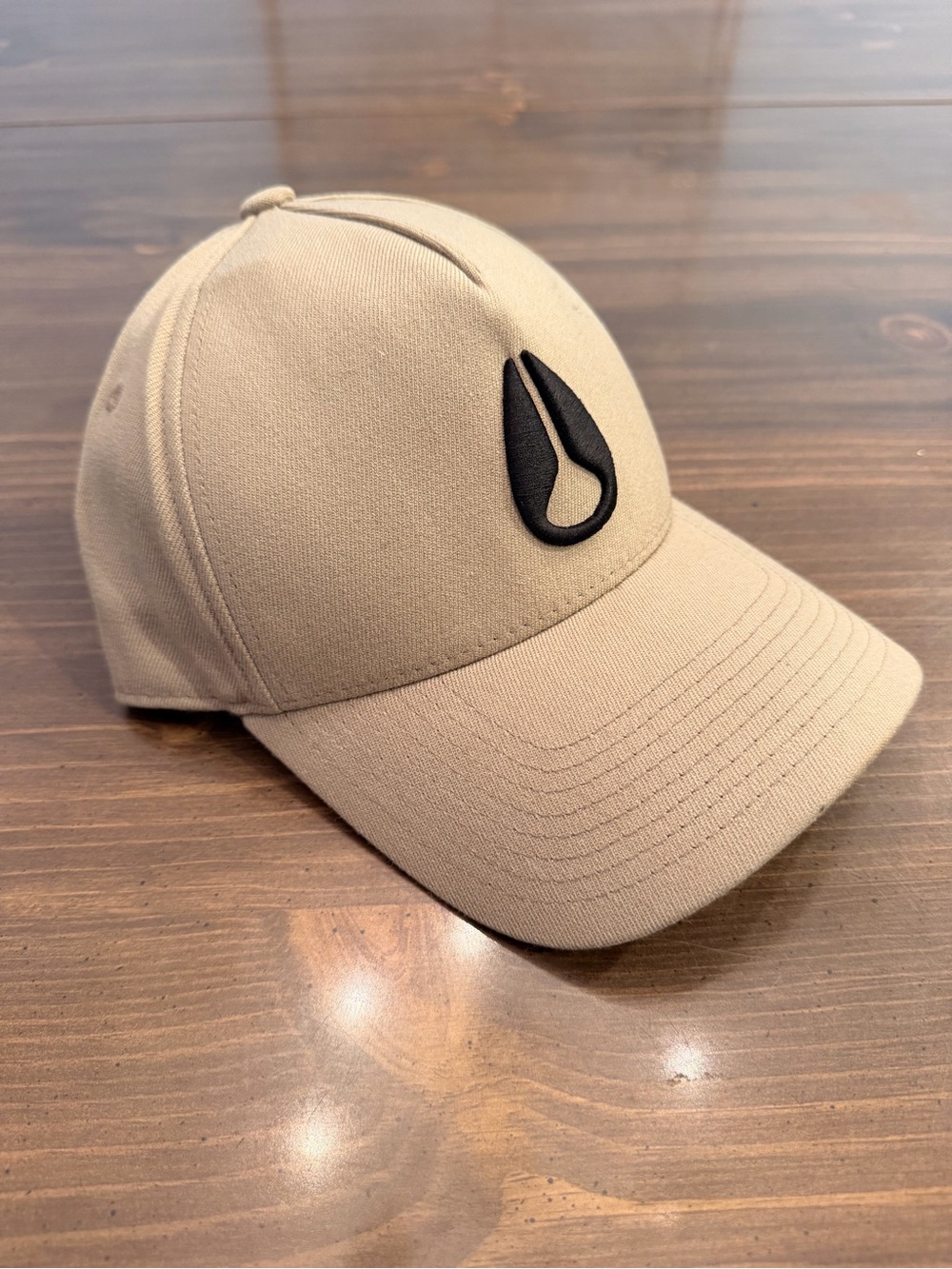 Nixon Snapback Hat Khaki Tan with Black Logo The Classics Yupoong Snapback